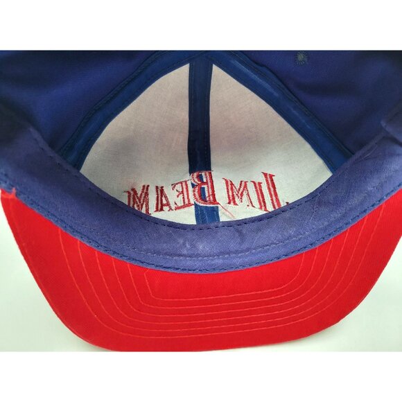 Vintage Jim Beam Blue Red Adjustable Snapback Baseball Hat Cap OSFM - Picture 11 of 12